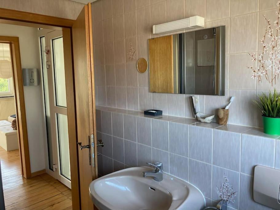 Sonnige Etagen-Wohnung, Alleinige Nutzung, Wasserbett Нойнкирхен Екстериор снимка